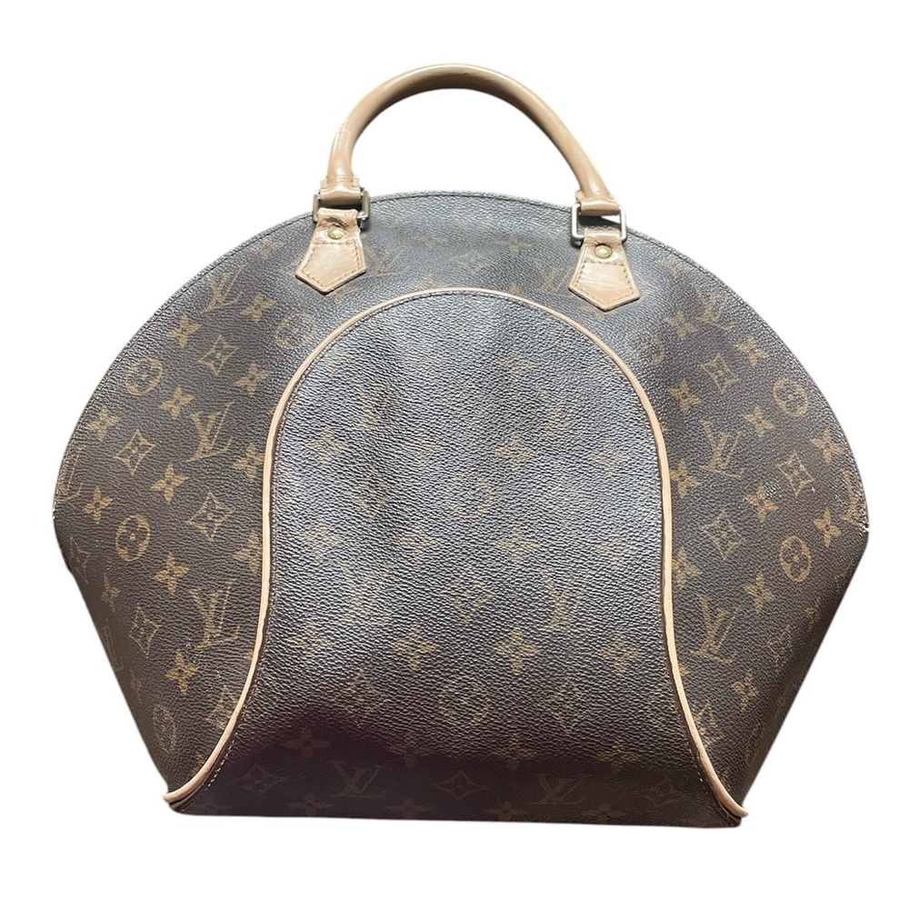 Louis Vuitton Brown and Tan Satchel with Monogram Pattern